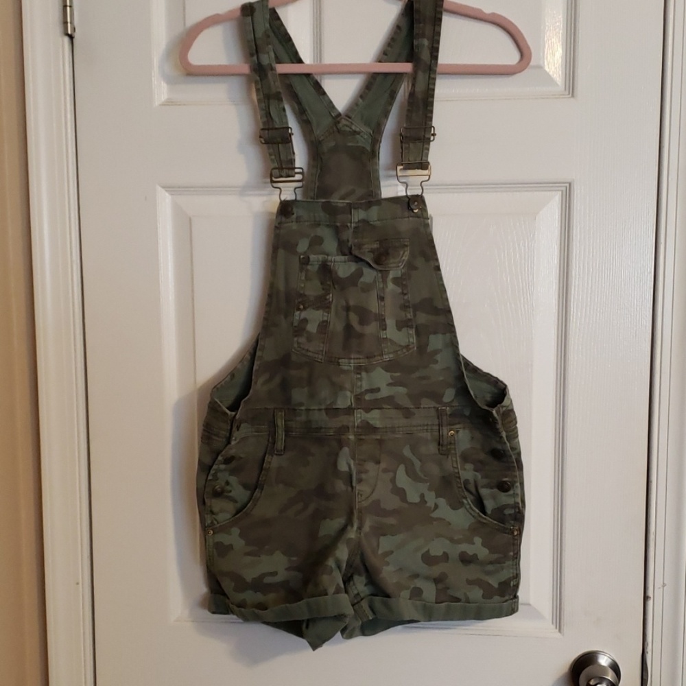 Camo shorts overalls and stars and stripes overall